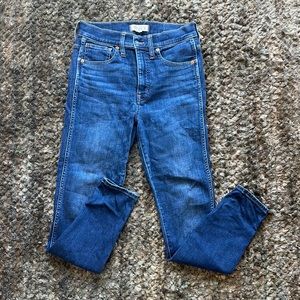Madewell 10” high rise skinny jeans